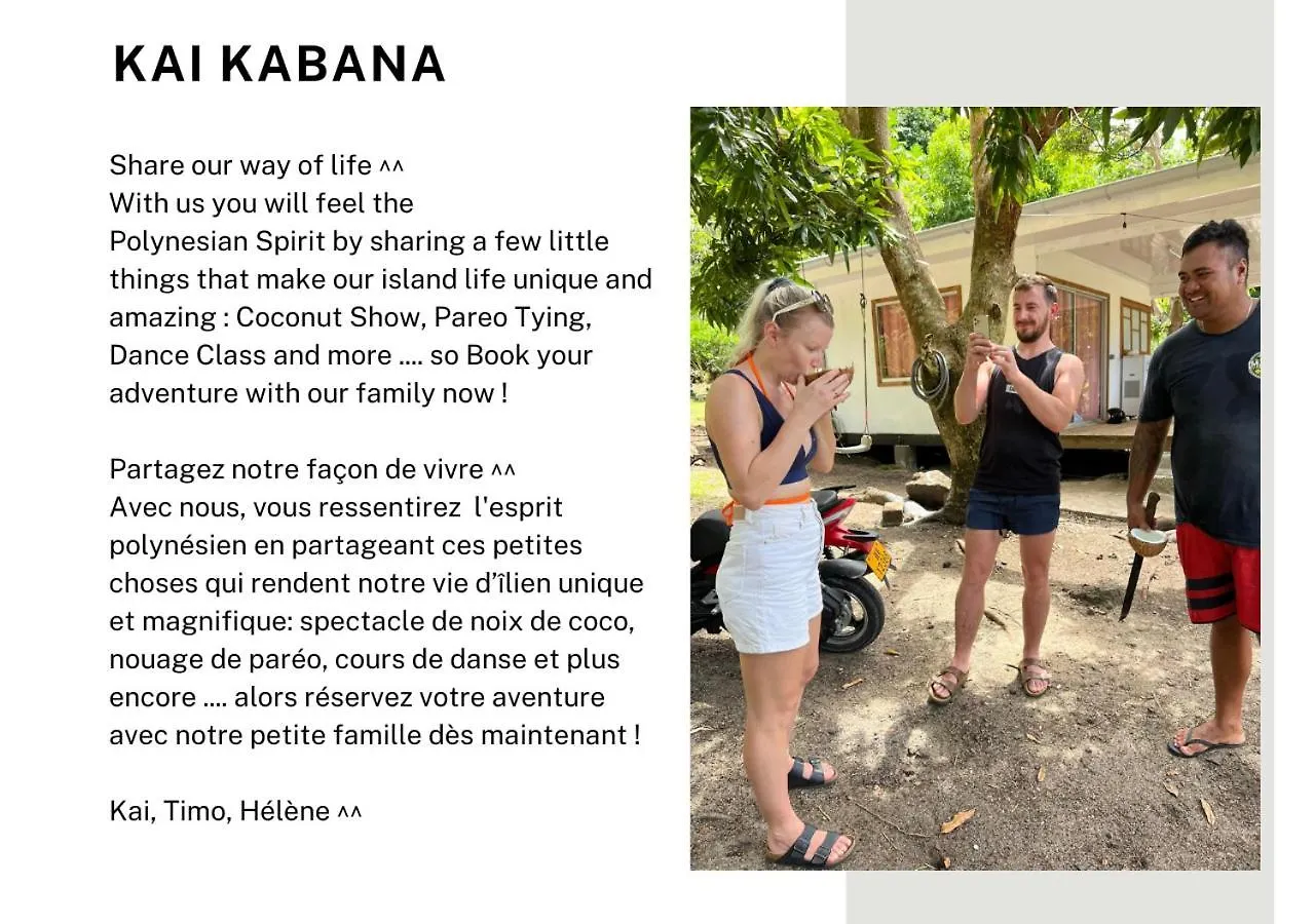 Bungalove Kai Kabana Tefarerii 0*,  Francouzská Polynésie